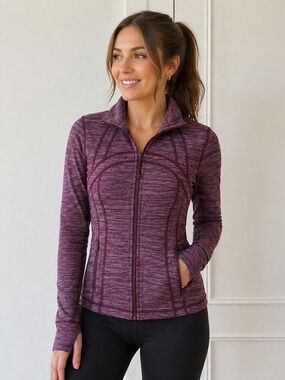 lululemon athletica Maroon Heather Zip-Up Define Jacket | Size 6